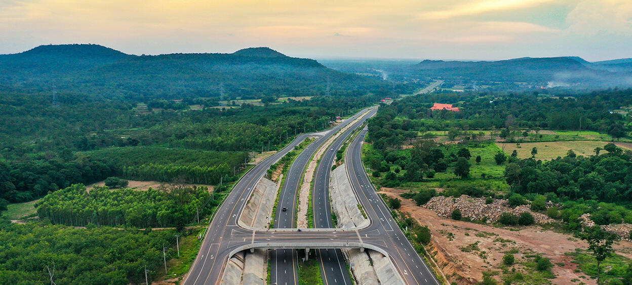 รูปทางหลวงหมายเลข 12 เส้นทางมุกดาหาร-กาฬสินธุ์